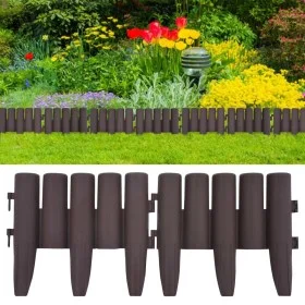 Garden edging 36 units PP brown 10 m by , Garden edging and edging - Ref: Foro24-48620, Price: 47,11 €, Discount: %