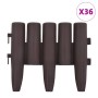 Garden edging 36 units PP brown 10 m by , Garden edging and edging - Ref: Foro24-48620, Price: 52,47 €, Discount: %
