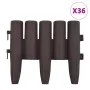 Garden edging 36 units PP brown 10 m by , Garden edging and edging - Ref: Foro24-48620, Price: 47,11 €, Discount: %