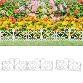 Garden edging 17 units PP white 10 m by , Garden edging and edging - Ref: Foro24-318300, Price: 40,10 €, Discount: %