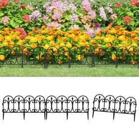 Garden edging 17 units PP black 10 m by , Garden edging and edging - Ref: Foro24-318293, Price: 48,21 €, Discount: %