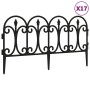Garden edging 17 units PP black 10 m by , Garden edging and edging - Ref: Foro24-318293, Price: 51,10 €, Discount: %