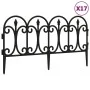 Garden edging 17 units PP black 10 m by , Garden edging and edging - Ref: Foro24-318293, Price: 48,21 €, Discount: %