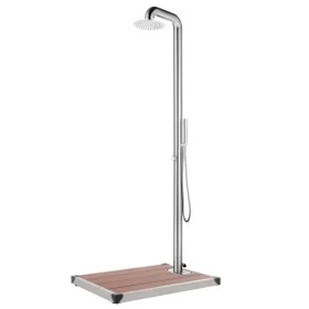 Garden shower with brown base 230 cm stainless steel by , Pool and spa accessories - Ref: Foro24-3070779, Price: 398,62 €, Di...