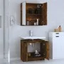 Badezimmermöbel-Set, 2-teilig, Holzwerkstoff, geräucherte Eiche von , Badezimmermöbel - Ref: Foro24-3115865, Preis: 104,82 €,...