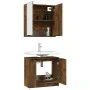 Badezimmermöbel-Set, 2-teilig, Holzwerkstoff, geräucherte Eiche von , Badezimmermöbel - Ref: Foro24-3115865, Preis: 104,82 €,...