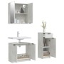 Set de muebles baño 3 pzas madera contrachapada gris hormigón de , Muebles de baño - Ref: Foro24-3115871, Precio: 185,31 €