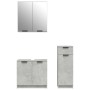 3-teiliges Badezimmermöbelset aus betongrauem Sperrholz von , Badezimmermöbel - Ref: Foro24-3115871, Preis: 178,86 €, Rabatt: %