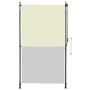 Cremefarbenes Außenrollo 120x270 cm von , Jalousien und Jalousien - Ref: Foro24-145940, Preis: 62,24 €, Rabatt: %