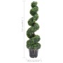 Planta espiral de Boj artificial con macetero verde 117 cm