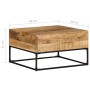 Couchtisch aus rauem Mangoholz, 68 x 68 x 41 cm von , Couchtisch - Ref: Foro24-320817, Preis: 153,74 €, Rabatt: %
