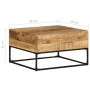 Couchtisch aus rauem Mangoholz, 68 x 68 x 41 cm von , Couchtisch - Ref: Foro24-320817, Preis: 151,96 €, Rabatt: %