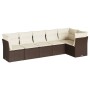 6-teilige Gartensofagarnitur und braune synthetische Rattankissen von , Gartensets - Ref: Foro24-3249502, Preis: 398,54 €, Ra...
