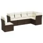 6-piece garden sofa set and brown synthetic rattan cushions by , Garden sets - Ref: Foro24-3249542, Price: 392,75 €, Discount: %