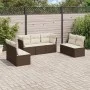 7-piece garden sofa set with brown PE rattan cushions by , Garden sets - Ref: Foro24-3249252, Price: 446,83 €, Discount: %