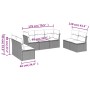 7-teiliges Gartensofa-Set mit braunen PE-Rattan-Kissen von , Gartensets - Ref: Foro24-3249252, Preis: 452,38 €, Rabatt: %