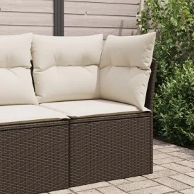 Garden corner sofa with brown synthetic rattan cushions by , Outdoor sofas - Ref: Foro24-366216, Price: 91,61 €, Discount: %