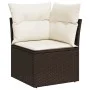 Garden corner sofa with brown synthetic rattan cushions by , Outdoor sofas - Ref: Foro24-366216, Price: 91,61 €, Discount: %