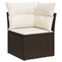 Garten-Ecksofa mit braunen synthetischen Rattankissen von , Outdoor-Sofas - Ref: Foro24-366216, Preis: 88,27 €, Rabatt: %