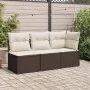 Garden corner sofa with brown synthetic rattan cushions by , Outdoor sofas - Ref: Foro24-366216, Price: 91,61 €, Discount: %