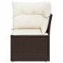 Garden corner sofa with brown synthetic rattan cushions by , Outdoor sofas - Ref: Foro24-366216, Price: 91,61 €, Discount: %