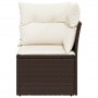 Garten-Ecksofa mit braunen synthetischen Rattankissen von , Outdoor-Sofas - Ref: Foro24-366216, Preis: 88,27 €, Rabatt: %