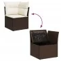 Garden corner sofa with brown synthetic rattan cushions by , Outdoor sofas - Ref: Foro24-366216, Price: 91,61 €, Discount: %