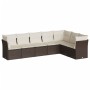 7-teiliges Gartensofa-Set mit braunen PE-Rattan-Kissen von , Gartensets - Ref: Foro24-3249582, Preis: 476,79 €, Rabatt: %