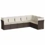 7-teiliges Gartensofa-Set mit braunen PE-Rattan-Kissen von , Gartensets - Ref: Foro24-3249582, Preis: 479,40 €, Rabatt: %