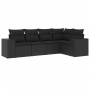 5-teiliges Gartenmöbel-Set und schwarze synthetische Rattankissen von , Gartensets - Ref: Foro24-3254862, Preis: 368,65 €, Ra...