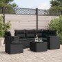 Set de sofás de jardín 6 piezas y cojines ratán sintético negro de , Conjuntos de jardín - Ref: Foro24-3254912, Precio: 416,2...