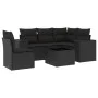6-piece garden sofa set and black synthetic rattan cushions by , Garden sets - Ref: Foro24-3254912, Price: 421,93 €, Discount: %