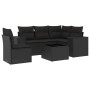 Set de sofás de jardín 6 piezas y cojines ratán sintético negro de , Conjuntos de jardín - Ref: Foro24-3254912, Precio: 416,2...