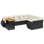 Gartensofa-Set 10-teilig mit schwarzen synthetischen Rattankissen von , Gartensets - Ref: Foro24-3272358, Preis: 612,70 €, Ra...