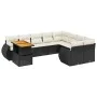 Gartensofa-Set 10-teilig mit schwarzen synthetischen Rattankissen von , Gartensets - Ref: Foro24-3272358, Preis: 699,22 €, Ra...