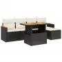 6-piece garden sofa set and black synthetic rattan cushions by , Garden sets - Ref: Foro24-3276031, Price: 373,90 €, Discount: %
