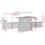 6-piece garden sofa set and black synthetic rattan cushions by , Garden sets - Ref: Foro24-3276031, Price: 373,90 €, Discount: %