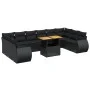 11-piece garden sofa set and black synthetic rattan cushions by , Garden sets - Ref: Foro24-3272364, Price: 828,57 €, Discoun...