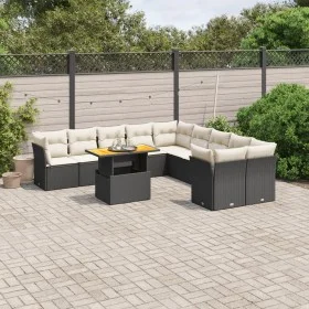 11-piece garden sofa set and black synthetic rattan cushions by , Garden sets - Ref: Foro24-3271042, Price: 687,44 €, Discoun...