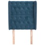 Cabecero con orejas de terciopelo azul oscuro 83x23x118/128 cm