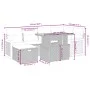 7-piece garden dining set and black synthetic rattan cushions by , Garden sets - Ref: Foro24-3276247, Price: 479,69 €, Discou...
