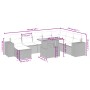 8-teiliges Gartensofa-Set und schwarze synthetische Rattankissen von , Gartensets - Ref: Foro24-3275961, Preis: 545,23 €, Rab...