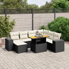 8-teiliges Gartensofa-Set und schwarze synthetische Rattankissen von , Gartensets - Ref: Foro24-3275940, Preis: 525,29 €, Rab...