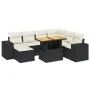 8-piece garden sofa set and black synthetic rattan cushions by , Garden sets - Ref: Foro24-3275940, Price: 525,29 €, Discount: %