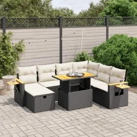 8-piece garden sofa set and black synthetic rattan cushions by , Garden sets - Ref: Foro24-3276157, Price: 518,32 €, Discount: %