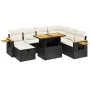 8-piece garden sofa set and black synthetic rattan cushions by , Garden sets - Ref: Foro24-3276157, Price: 518,32 €, Discount: %