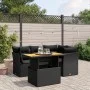 Set de muebles de jardín 5 pzas y cojines ratán sintético negro de , Conjuntos de jardín - Ref: Foro24-3270810, Precio: 376,9...