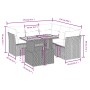 5-teiliges Gartenmöbel-Set und schwarze synthetische Rattankissen von , Gartensets - Ref: Foro24-3270825, Preis: 391,92 €, Ra...