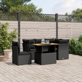 5-piece garden furniture set and black synthetic rattan cushions by , Garden sets - Ref: Foro24-3270831, Price: 427,53 €, Dis...