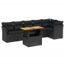 7-piece garden dining set and black synthetic rattan cushions by , Garden sets - Ref: Foro24-3270838, Price: 477,71 €, Discou...